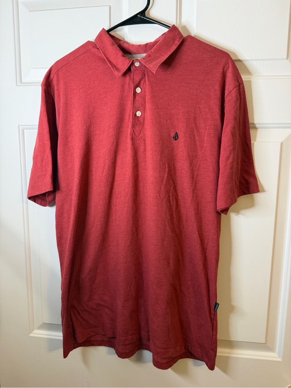 Volcom Men's Red Polo with Subtle Logo Preppy Sz XL
